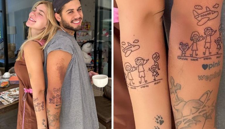 Virginia Fonseca e Zé Felipe fazem nova tatuagem em homenagem à família