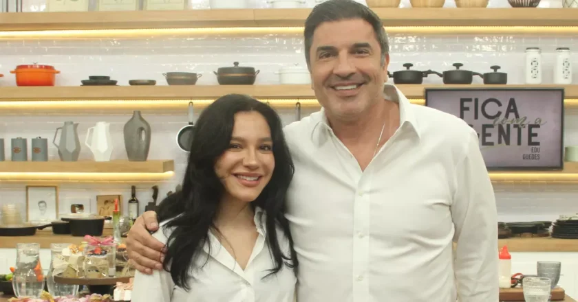 Priscilla compartilha memórias da infância na TV com Edu Guedes: “na época em que o salário era contado…”
