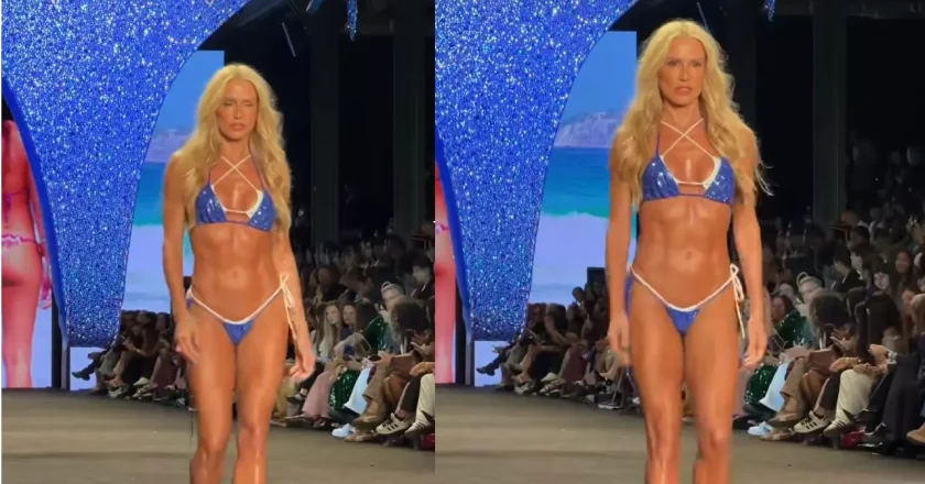 Deborah Secco atrai olhares e provoca debates em desfile da Blueman com seu biquíni: “falta o tempero