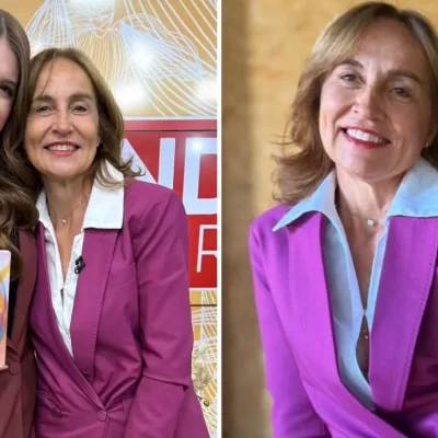 Márcia Faria Pádua estreia na telinha com seu primeiro livro e surpreende Natália Luchesi com um presente especial