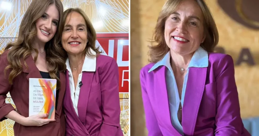 Márcia Faria Pádua estreia na telinha com seu primeiro livro e surpreende Natália Luchesi com um presente especial