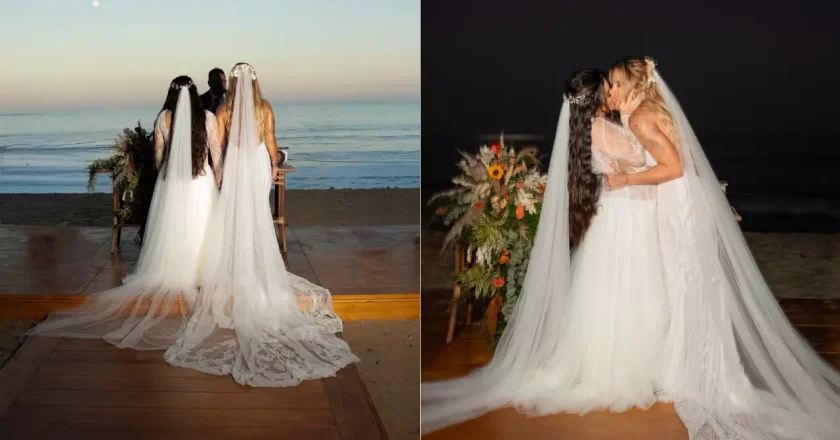 Lauana Prado e Tati Dias selam sua união em uma tocante cerimônia à beira do mar
