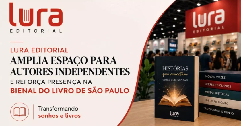 Lura Editorial fortalece apoio a escritores independentes e marca presença na Bienal do Livro de São Paulo